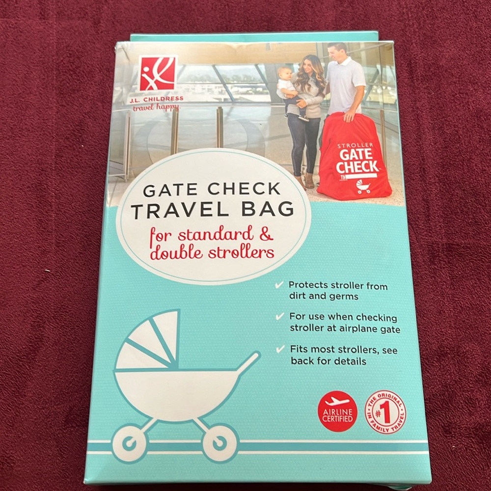 NWT gate check travel bag for standard and double strollers
